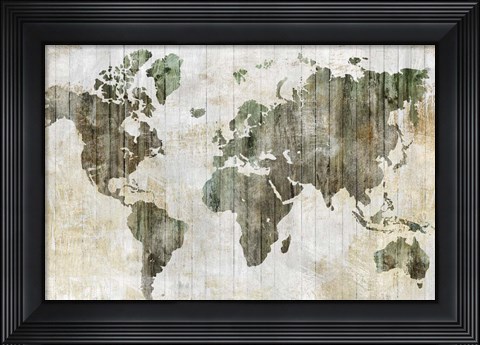 Framed World Map I Print