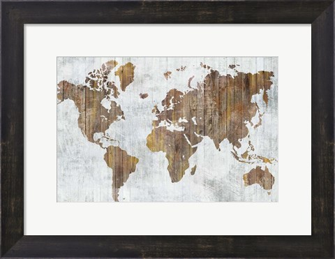 Framed World Map II Print