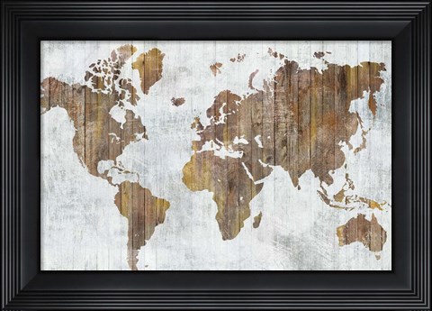 Framed World Map II Print