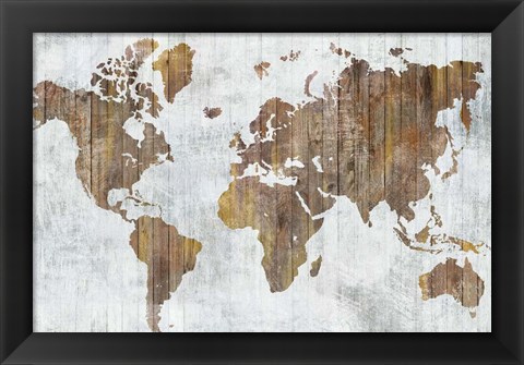 Framed World Map II Print