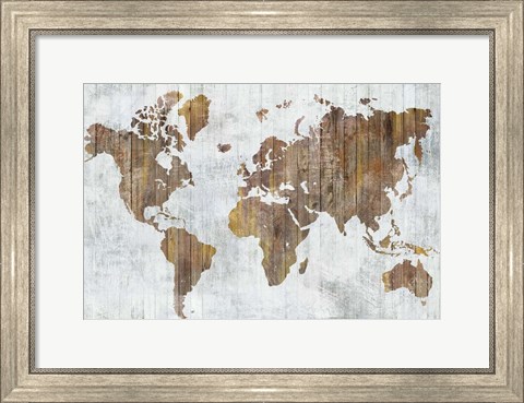 Framed World Map II Print