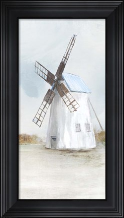 Framed Blue Windmill II Print