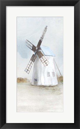 Framed Blue Windmill II Print