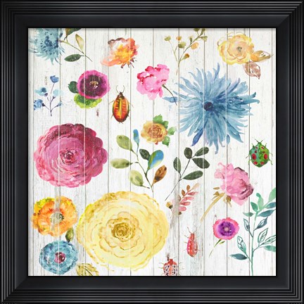 Framed Folk Florals Print