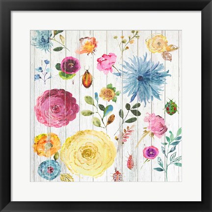 Framed Folk Florals Print