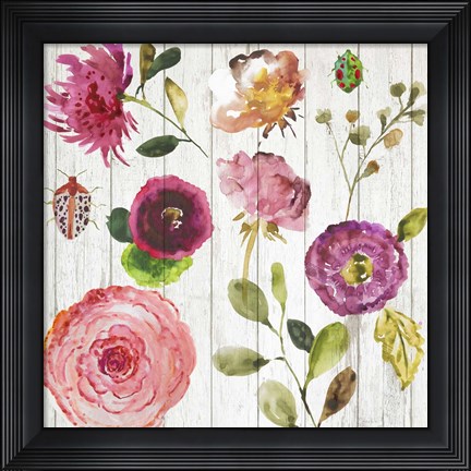 Framed Folk Gardens I Print