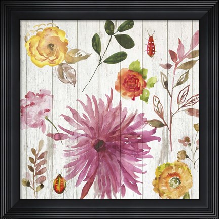 Framed Folk Gardens II Print