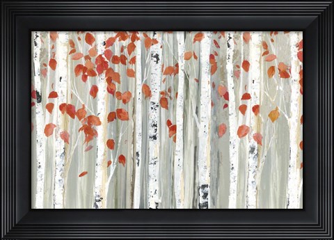 Framed Red Leaves Print