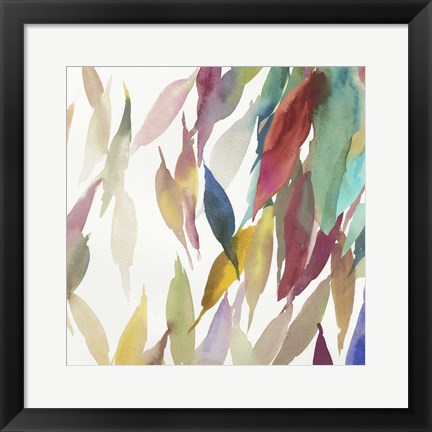 Framed Fallen Colorful Leaves II Print