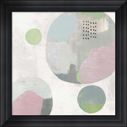 Framed Wool Circles II Print