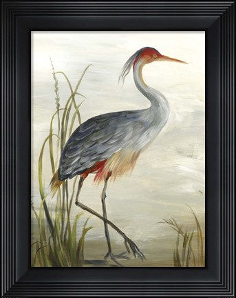 Framed Grey Heron Print