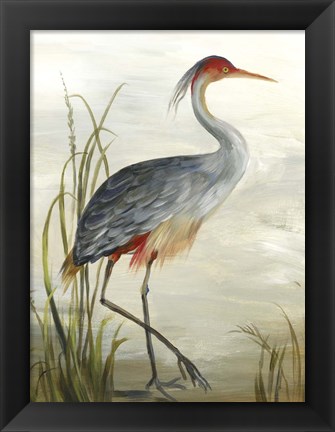 Framed Grey Heron Print