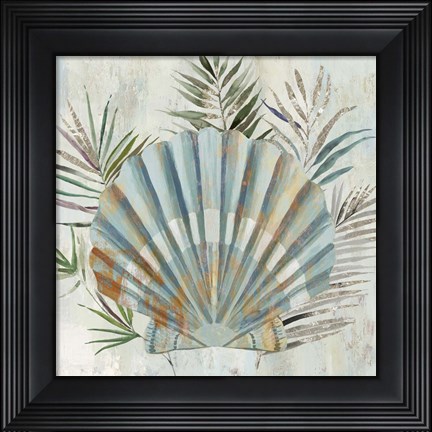 Framed Turquoise Shell II Print