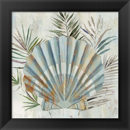 Framed Turquoise Shell II Print