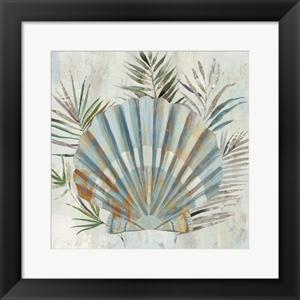 Framed Turquoise Shell II Print