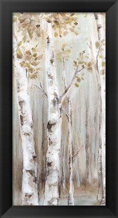 Framed Sunset Birch Forest I Print