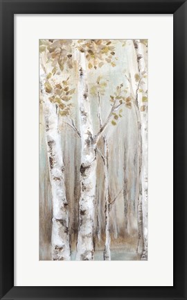 Framed Sunset Birch Forest I Print
