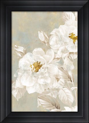 Framed White Rose II Print