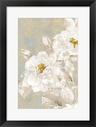 Framed White Rose II Print