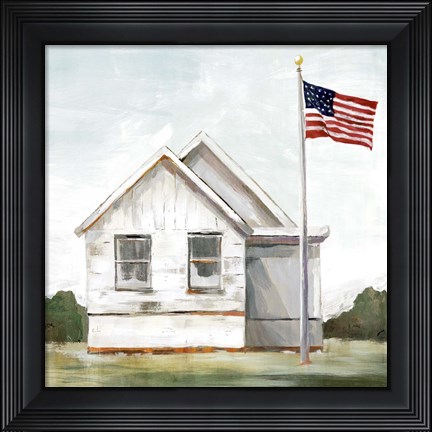 Framed American Flag Print