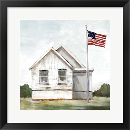 Framed American Flag Print