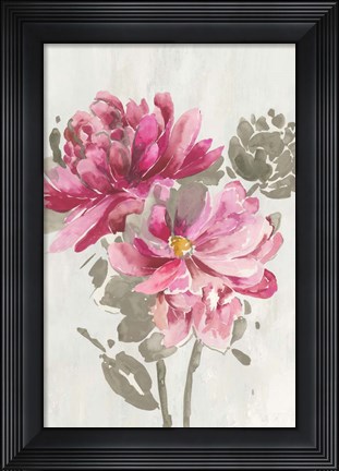 Framed Ink Peony Print