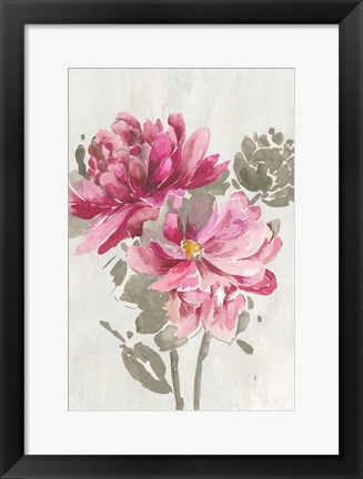 Framed Ink Peony Print