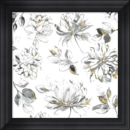 Framed Flora Outlines Print