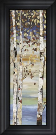 Framed Dark Birch I Print