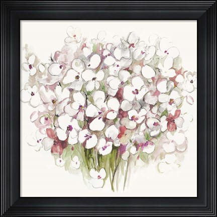 Framed White Bouquet Print