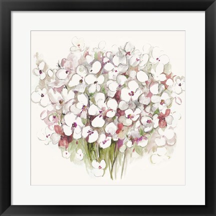 Framed White Bouquet Print