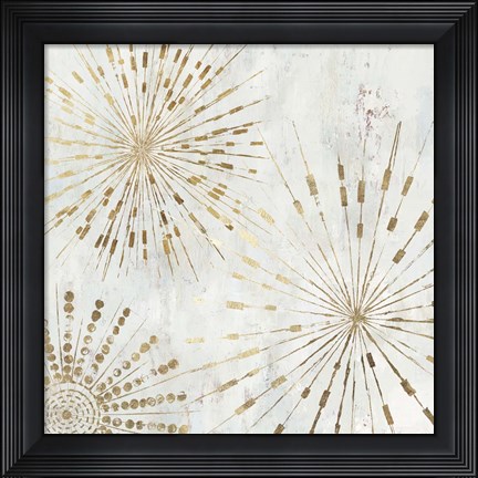 Framed Golden Stars I Print