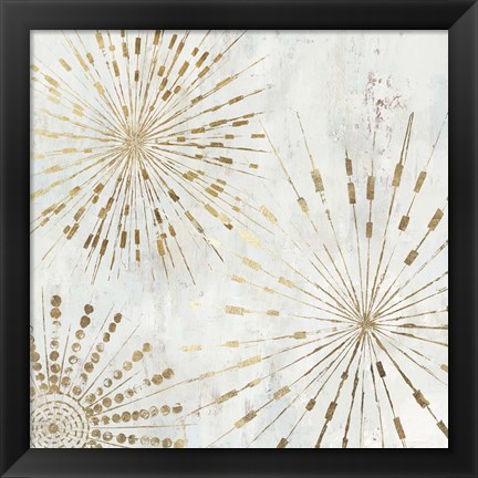Framed Golden Stars I Print