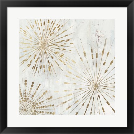 Framed Golden Stars I Print