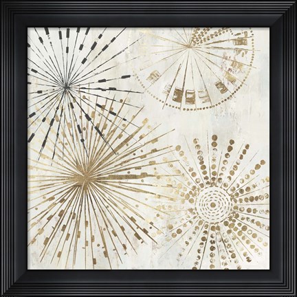 Framed Golden Stars II Print