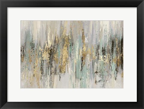 Framed Dripping Gold I Print