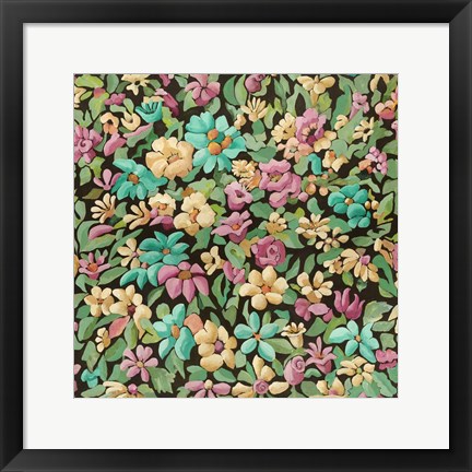 Framed Floral Tapestry Print