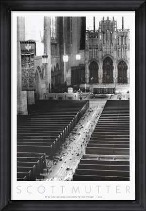 Framed Church Aisle Print