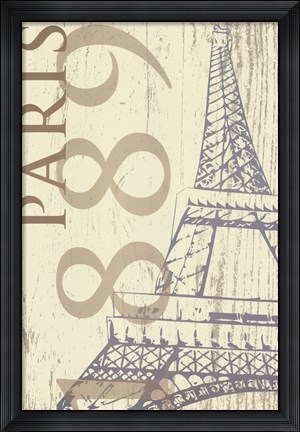 Framed SS - Paris 1889 In Beige Print