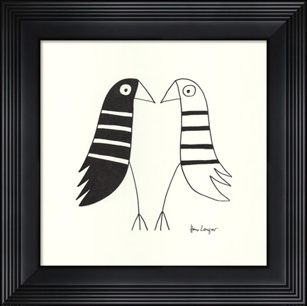 Framed Love Birds Print