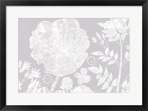 Framed Field Poppy - White Print