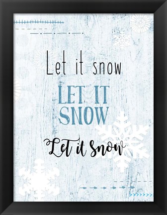 Framed Let it Snow Print