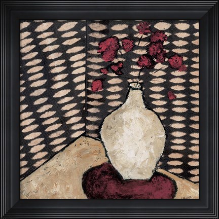 Framed Retro White Vase Print