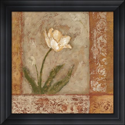 Framed Morning Floral I Print