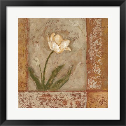 Framed Morning Floral I Print