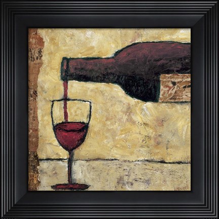 Framed Red Wine Pour Print