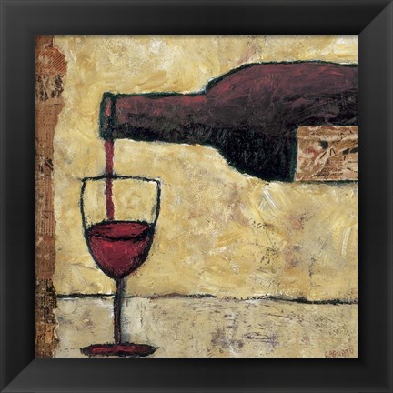 Framed Red Wine Pour Print