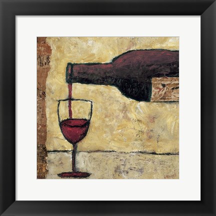 Framed Red Wine Pour Print