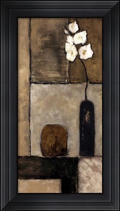 Framed Earthy Orchid Panel I Print