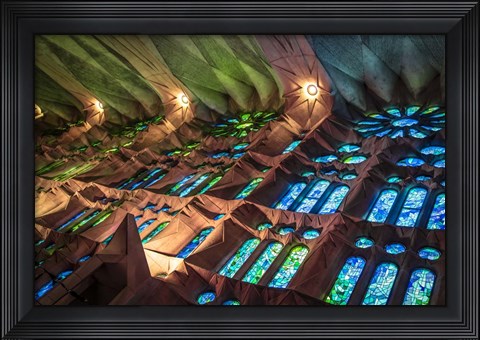 Framed Colorful Barcelona 1 Print
